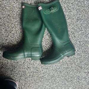 Hunter Dark Green Waterproof Boots